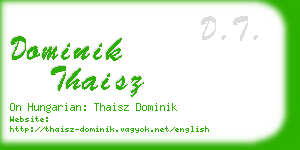 dominik thaisz business card